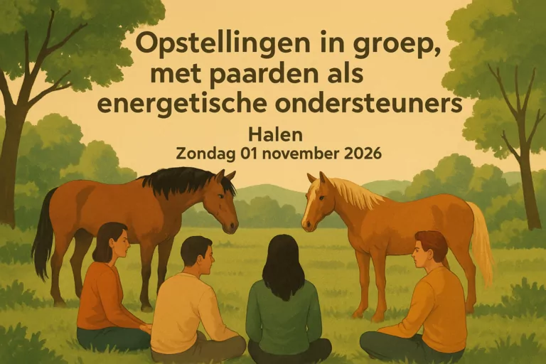 Opstellingen in groep, met paarden als energetische ondersteuners