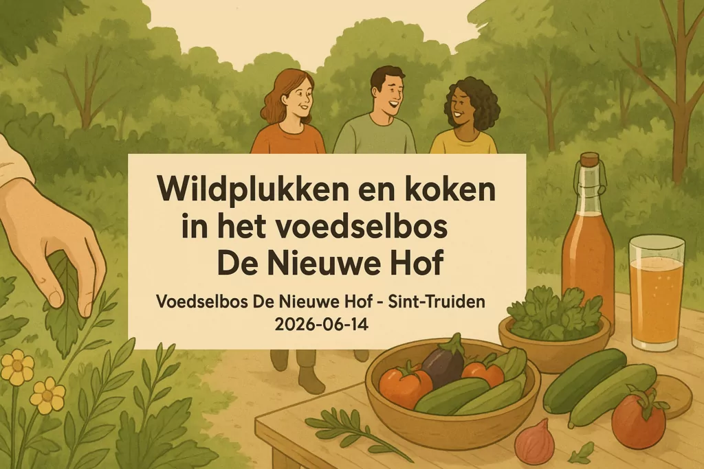 Wildplukken en koken in het voedselbos De Nieuwe Hof