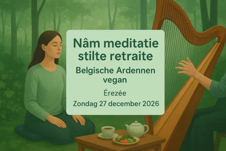 Nâm meditatie stilte retraite Belgische Ardennen vegan