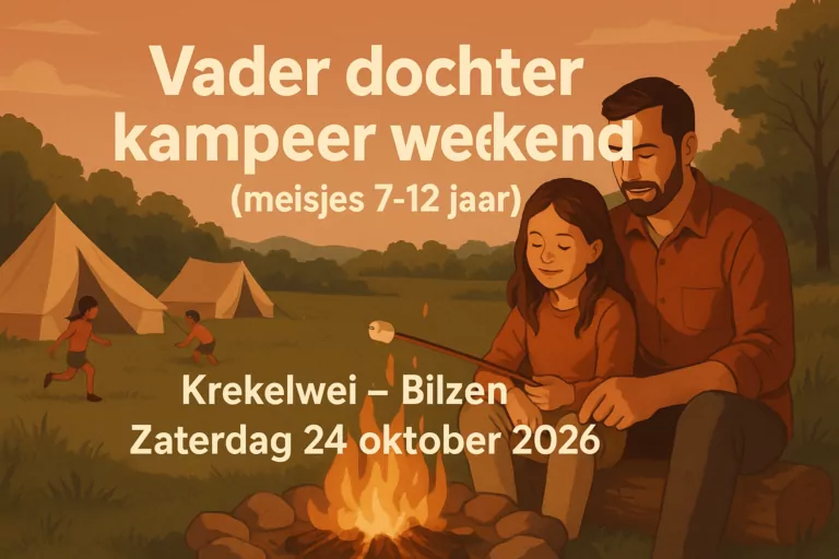 Vader dochter kampeer weekend (meisjes 7-12 jaar)