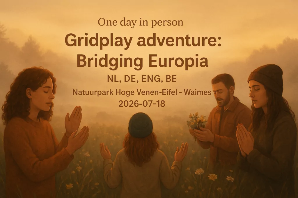One day in person Gridplay adventure: Bridging Europia (NL, DE, ENG, BE)